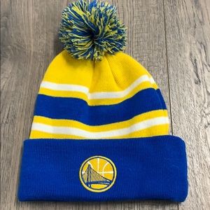 AAA golden state warriors Pom Pom beanie
